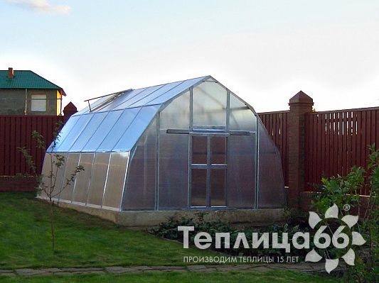 Теплица Кедр под поликарбонат, ширина 4,5 метра, промышленная (разборная, в упаковке, усиленная)